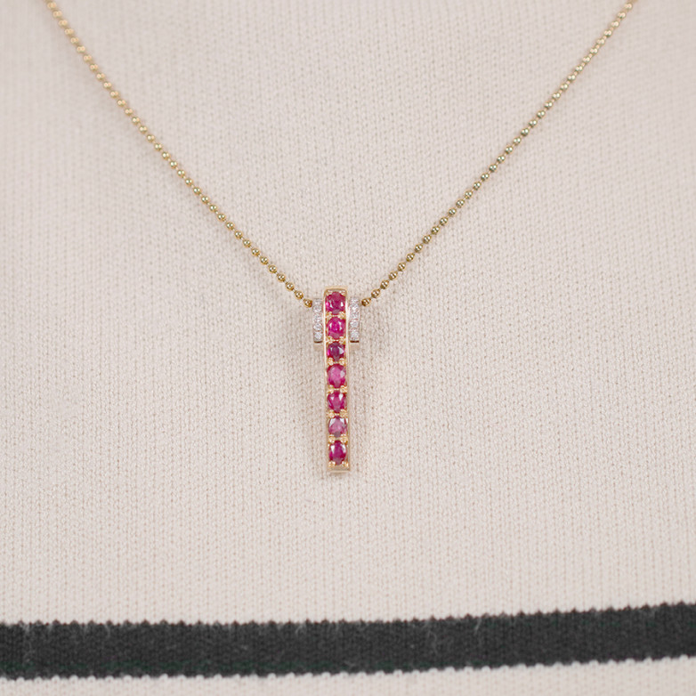 Pendant ruby 1.05 carat and...