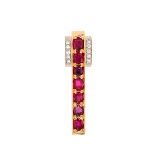 Pendant ruby 1.05 carat and...