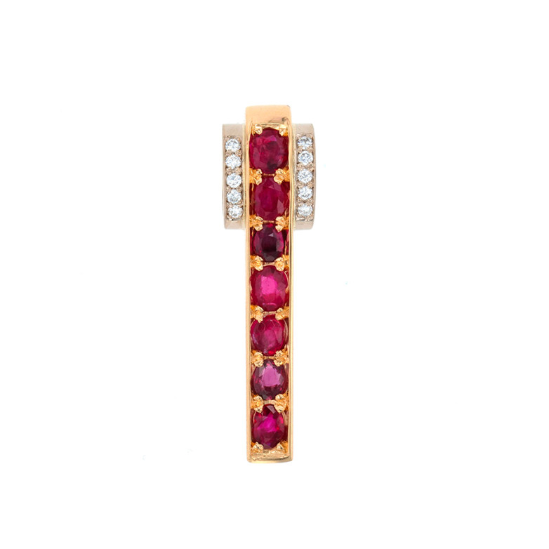 Pendant ruby 1.05 carat and...