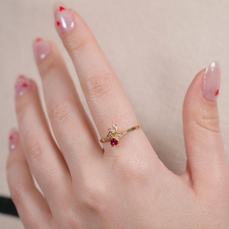 Ring Toi & Moi ruby 0.11...