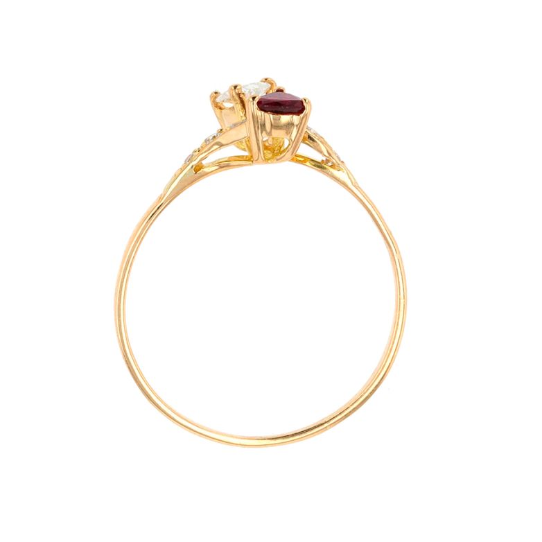 Ring Toi & Moi ruby 0.11...
