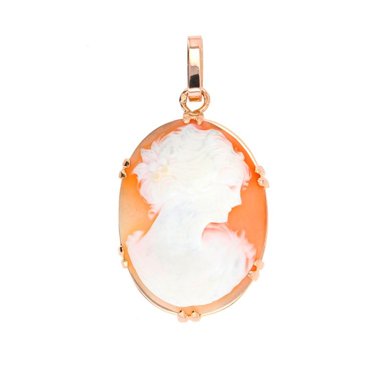 Cameo pendant yellow gold 5g