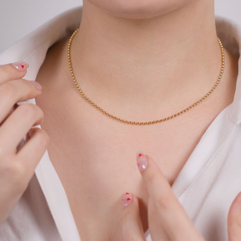 Yellow gold ball chain 7.68g