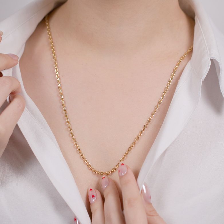 Yellow gold forçat chain...