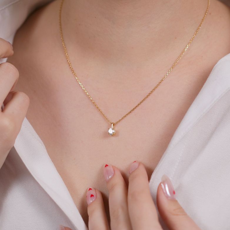 Diamond necklace 0.55 carat...