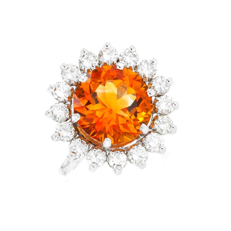 Daisy ring with citrine...