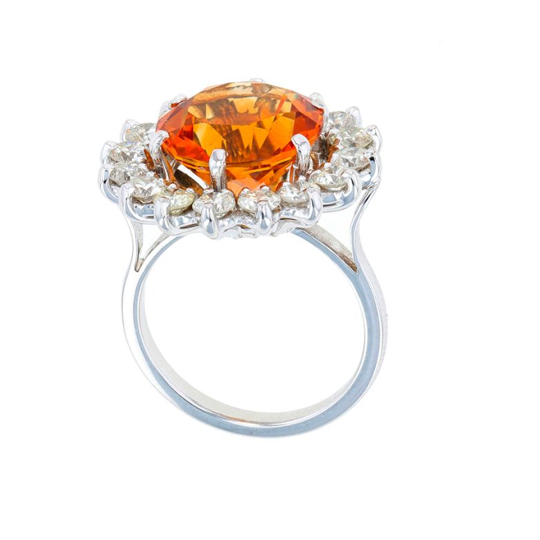 Daisy ring with citrine...