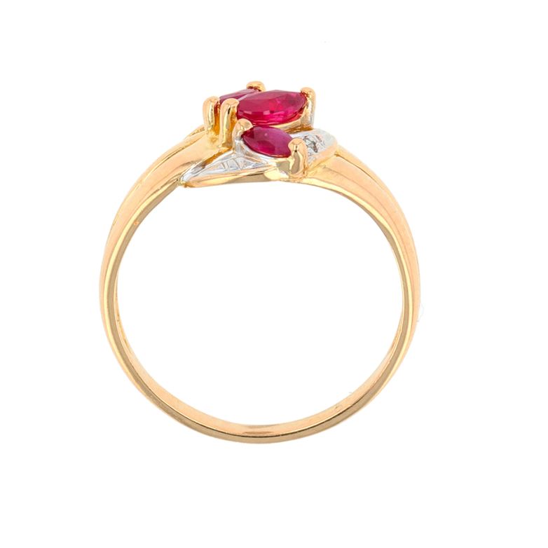 Bague rubis 0.30 carat et...
