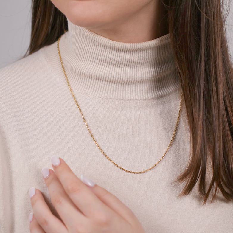 Yellow gold forçat chain 7.86g