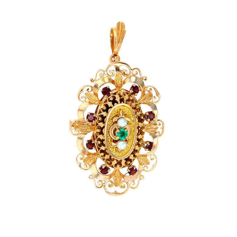 Vintage cassolette pendant...