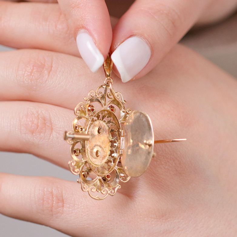 Vintage cassolette pendant...