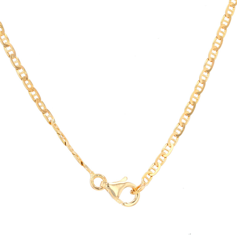 Necklace navy mesh yellow...