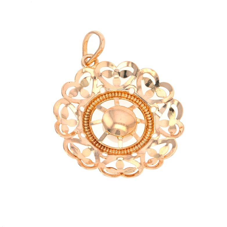 Yellow gold pearl pendant...