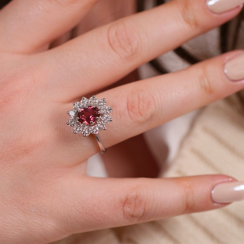 Tourmaline daisy ring 1.18...