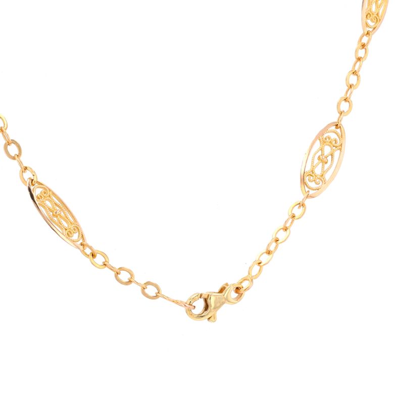Yellow gold filigree mesh...