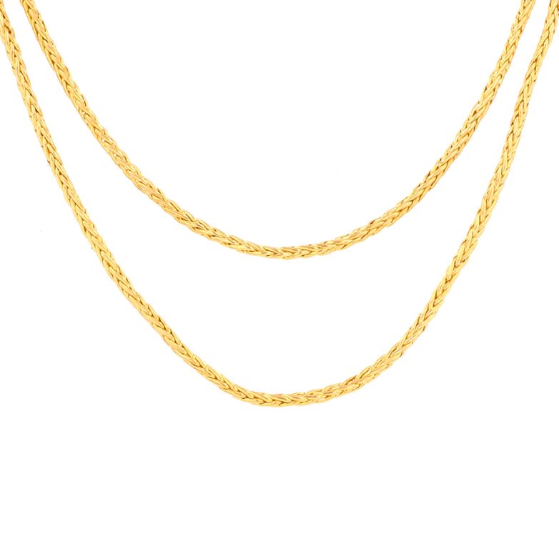 Yellow Gold Palm Leaf Chain...