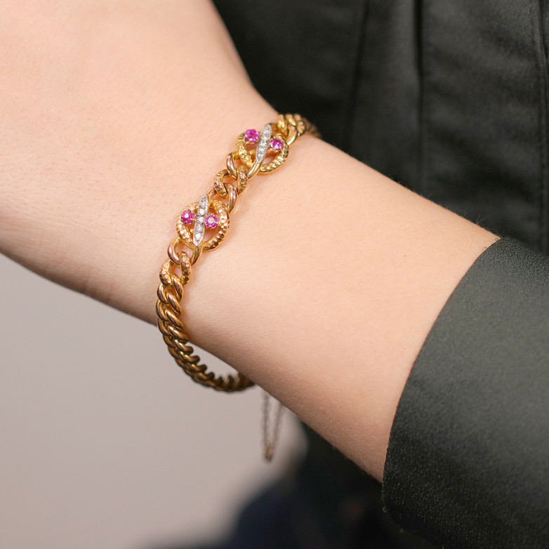 Vintage bracelet ruby 0.60...