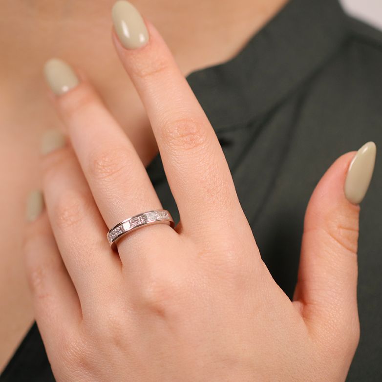 0.90 carat wedding band...