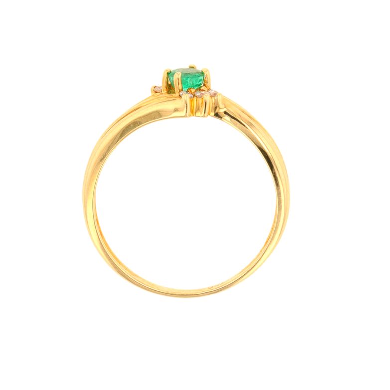 Ring emerald 0.18 carat and...