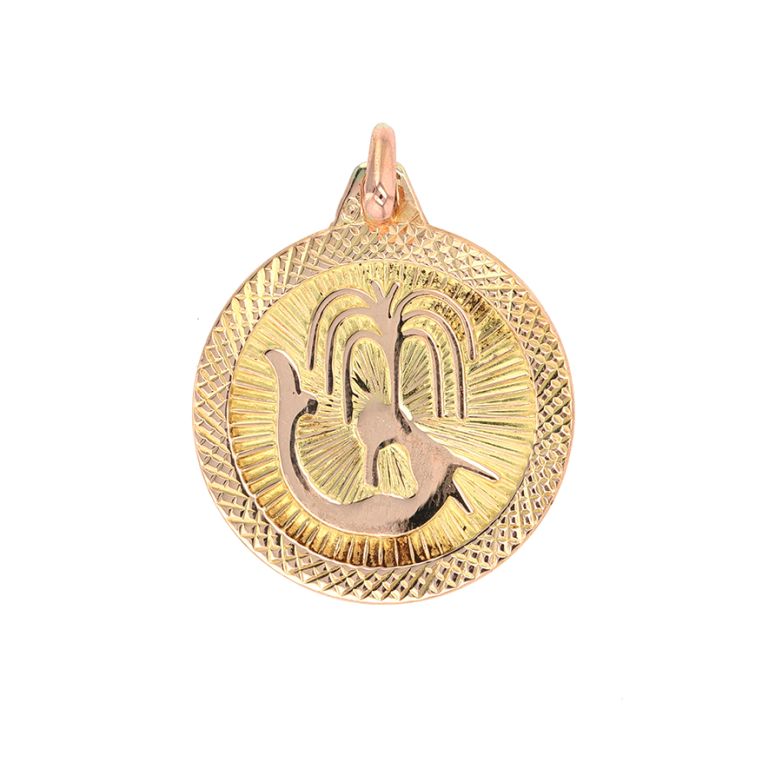 Mermaid yellow gold medal...