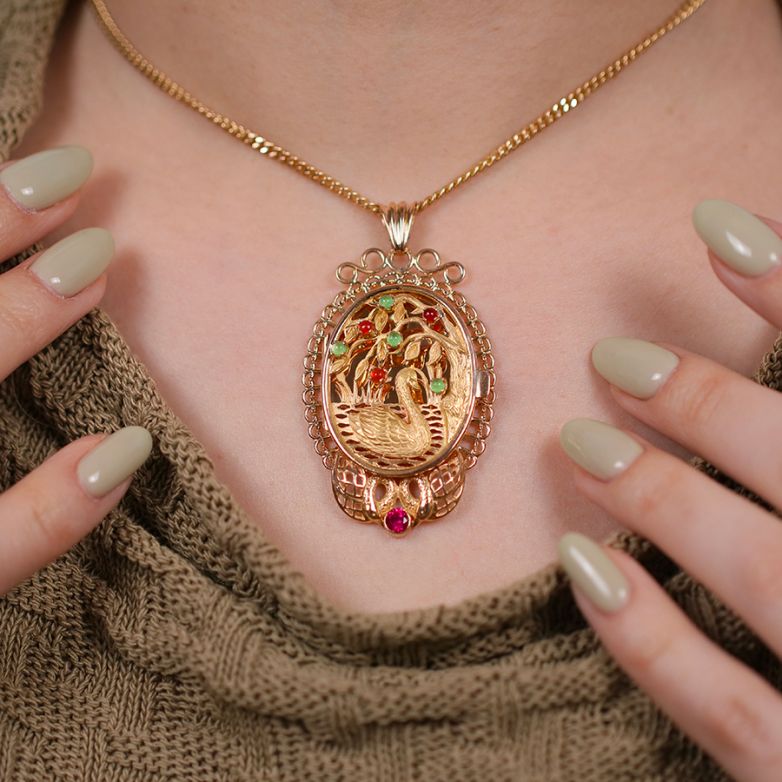 Vintage cassolette pendant...