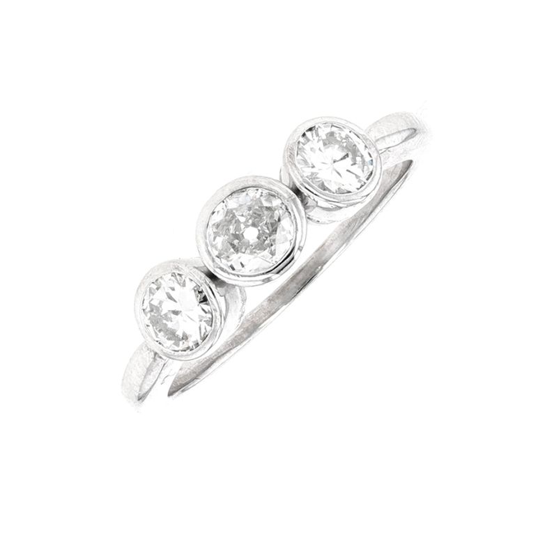 Diamond trilogy ring 0.74...