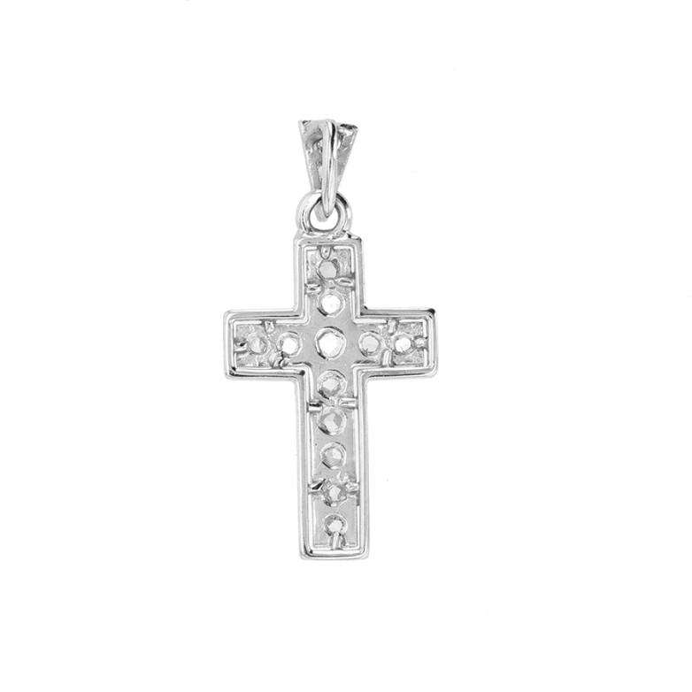 Vintage diamond rose cross...