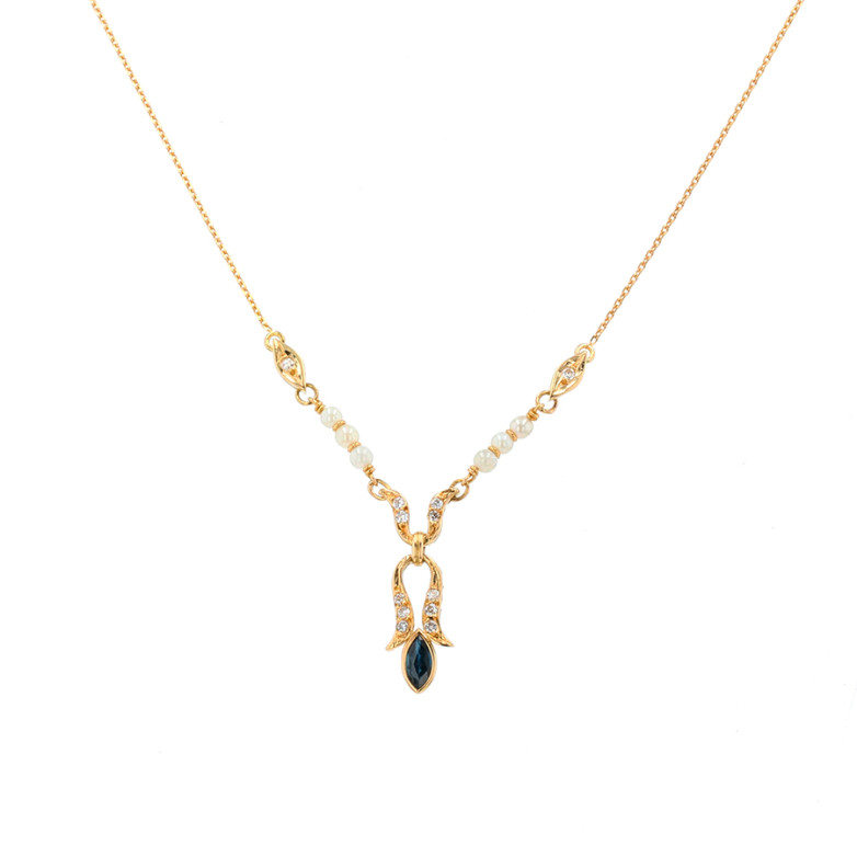 Necklace sapphire 0.23...