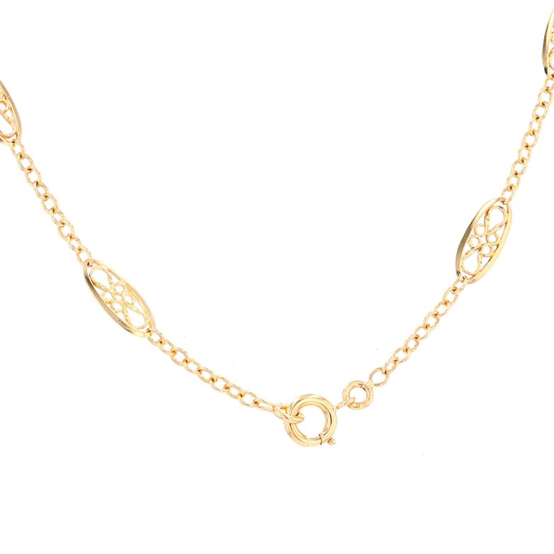 Yellow gold filigree mesh...