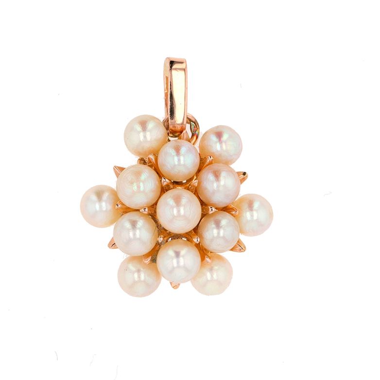 Pearl pendant yellow gold...