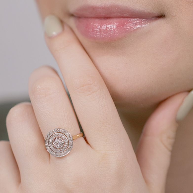 Vintage ring diamonds 0.15...