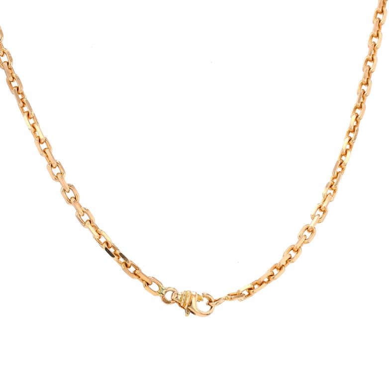 Yellow gold forçat chain...