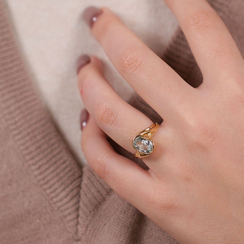 Aquamarine ring 1.13 carat...