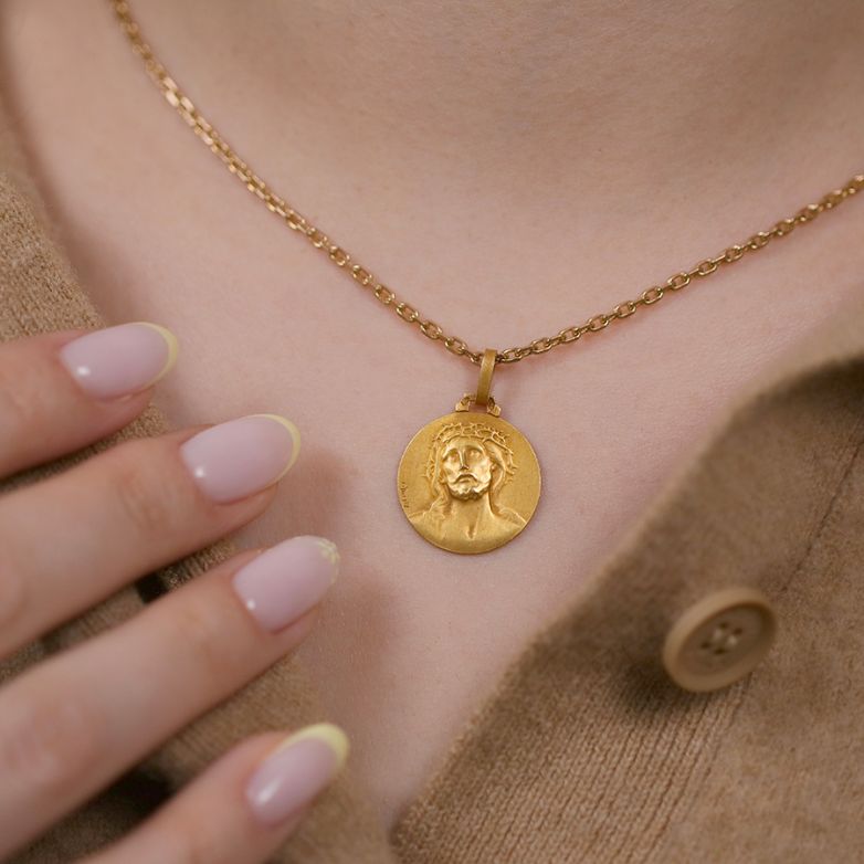 Jesus Christ medal yellow...