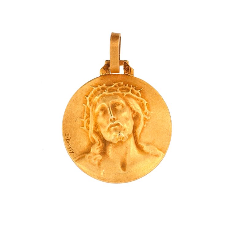 Jesus Christ medal yellow...