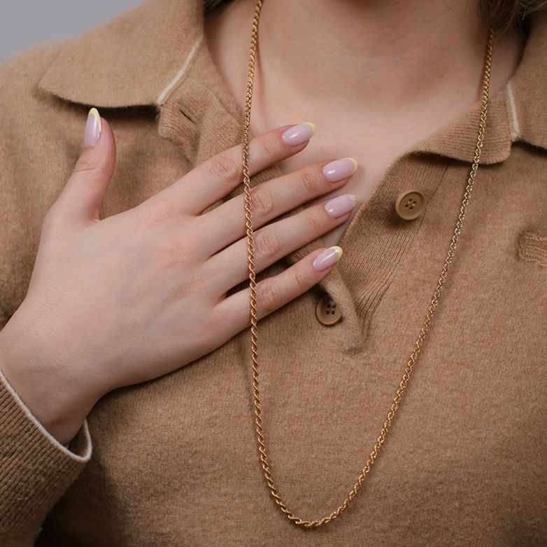 Yellow gold rope chain 23.86g