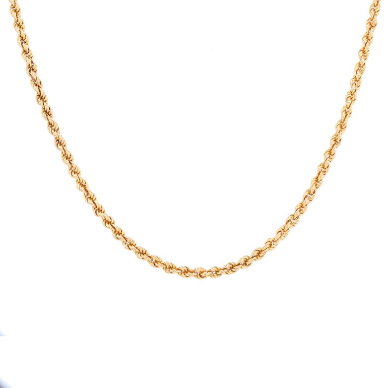Yellow gold rope chain 23.86g