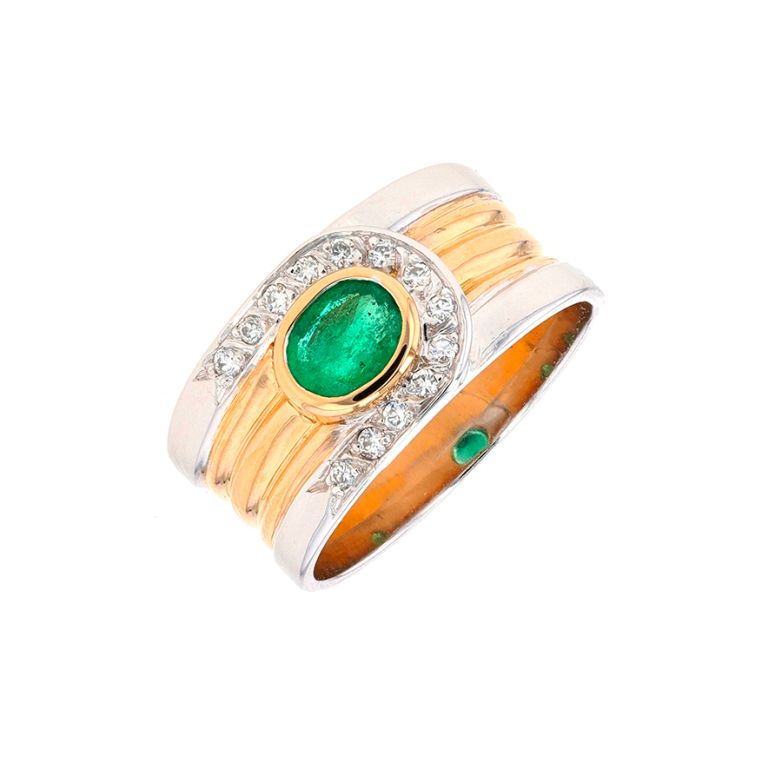 Ring emerald 0.50 carat and...