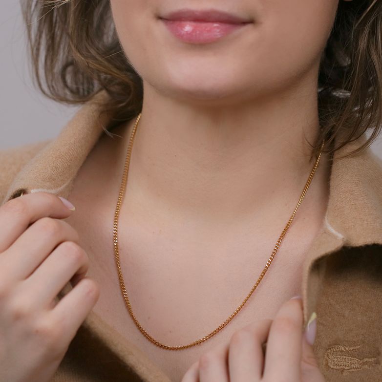 8.79g yellow gold curb chain