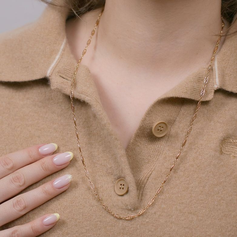 Collier maille filigrane or...