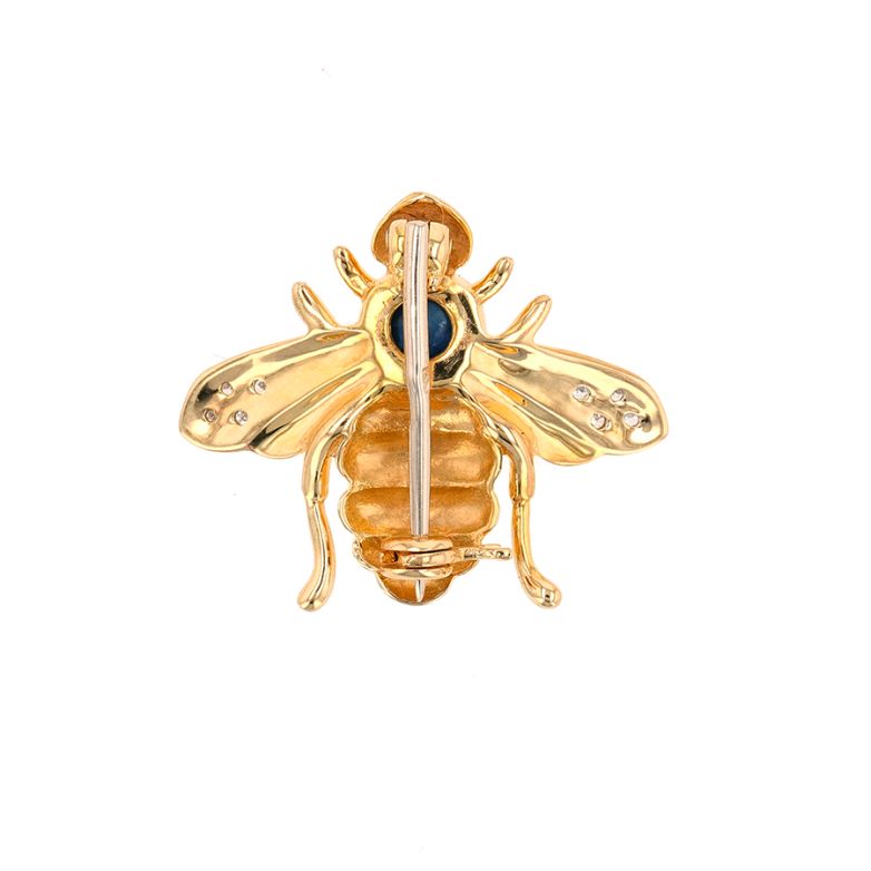 Sapphire bee brooch 0.51...