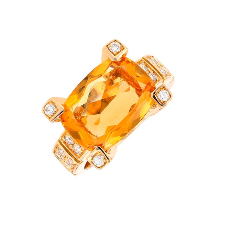 Ring citrine 5.80 carats...