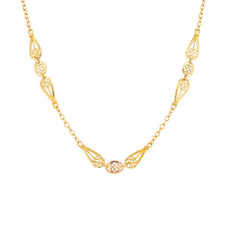 Yellow gold filigree...