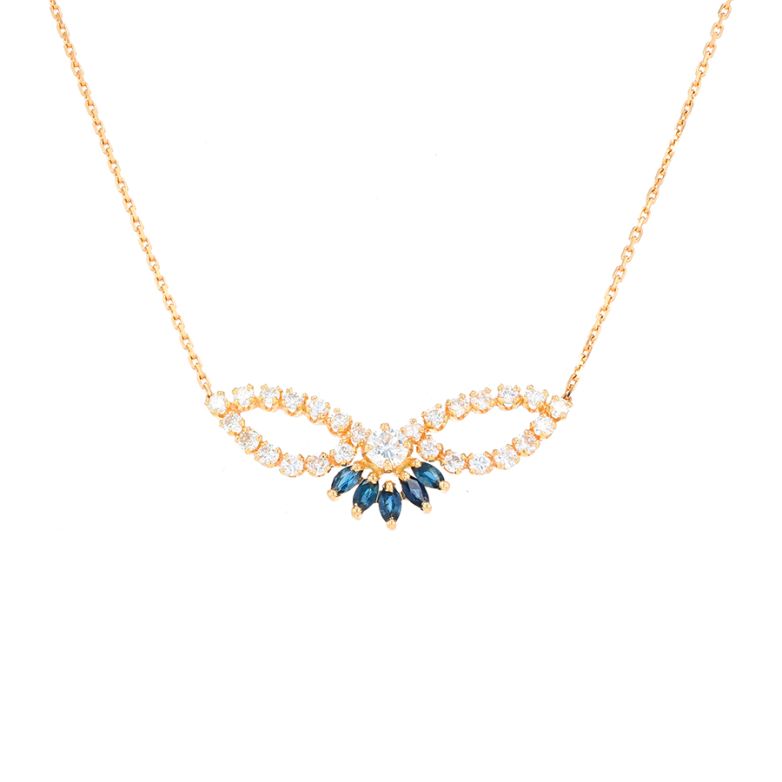 Necklace sapphires 0.40...