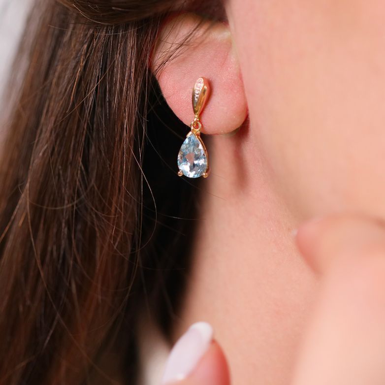 Earrings topaz 2.90 carats...