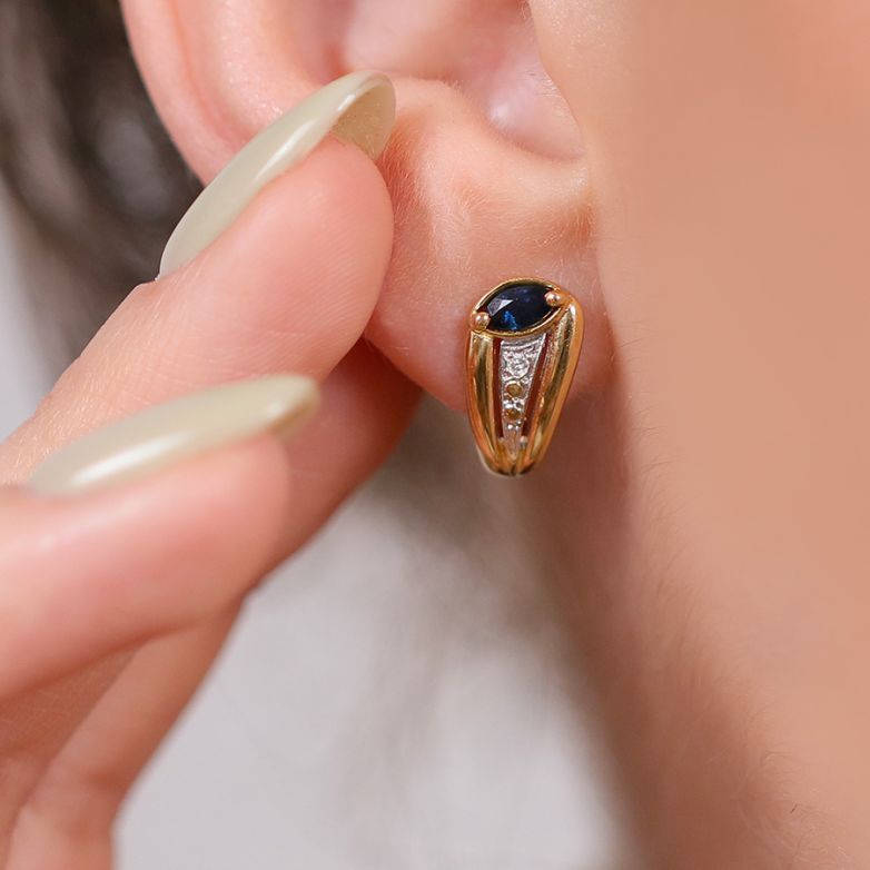 Earrings sapphires 0.48...