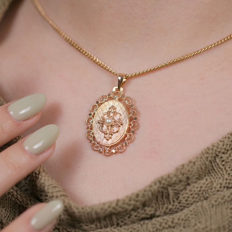 Vintage cassolette pendant...