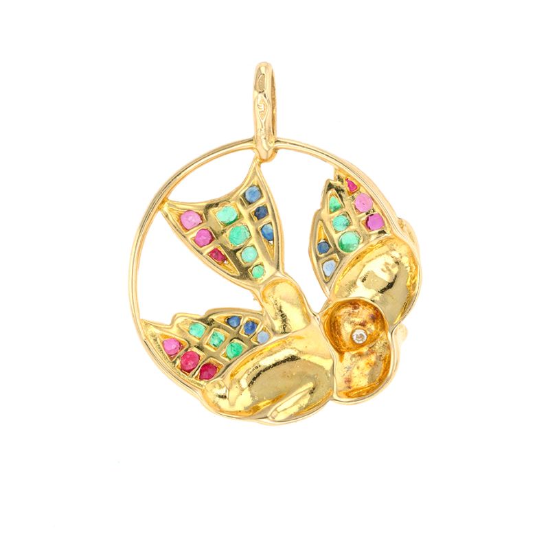 Bird pendant sapphires,...