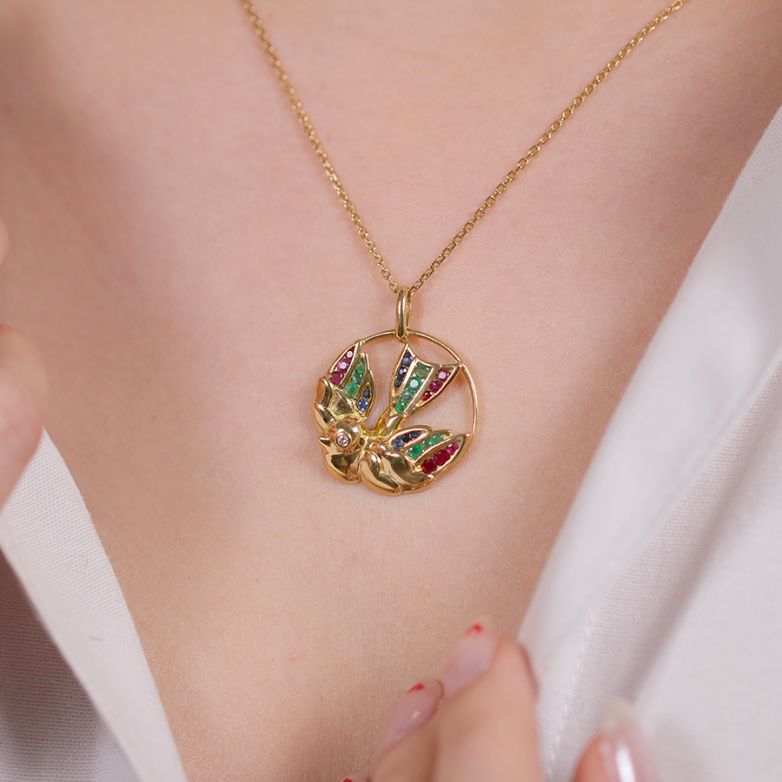 Bird pendant sapphires,...