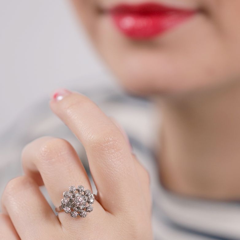 Vintage ring diamonds 0.18...